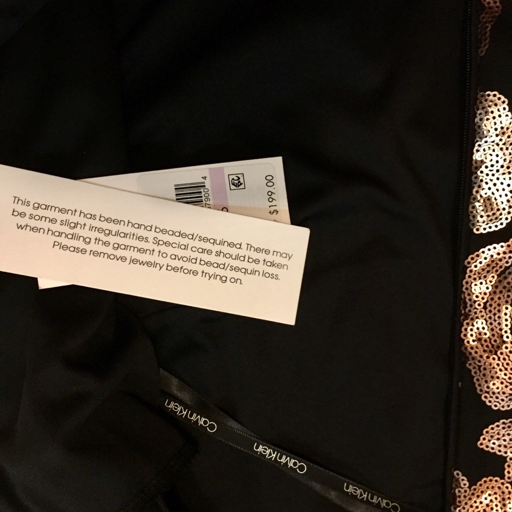 🌹HP🌹NEW Calvin Klein Floral Sequin Dress - Picture 4 of 6